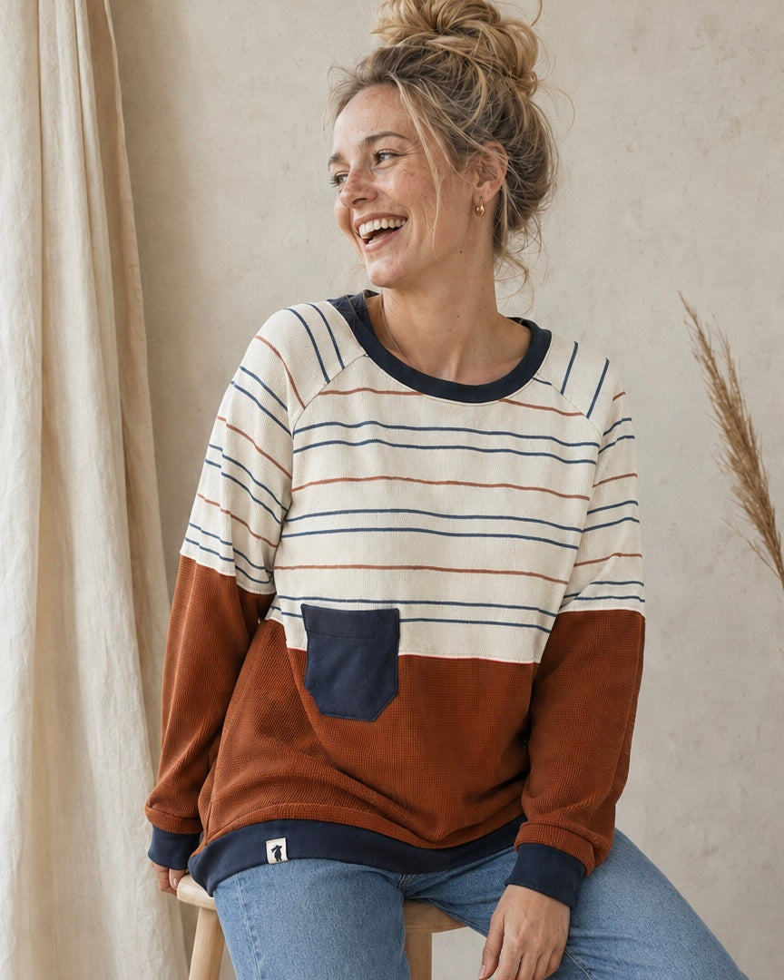 Mini-Me Sweater Colourblock | Kinder & Damen