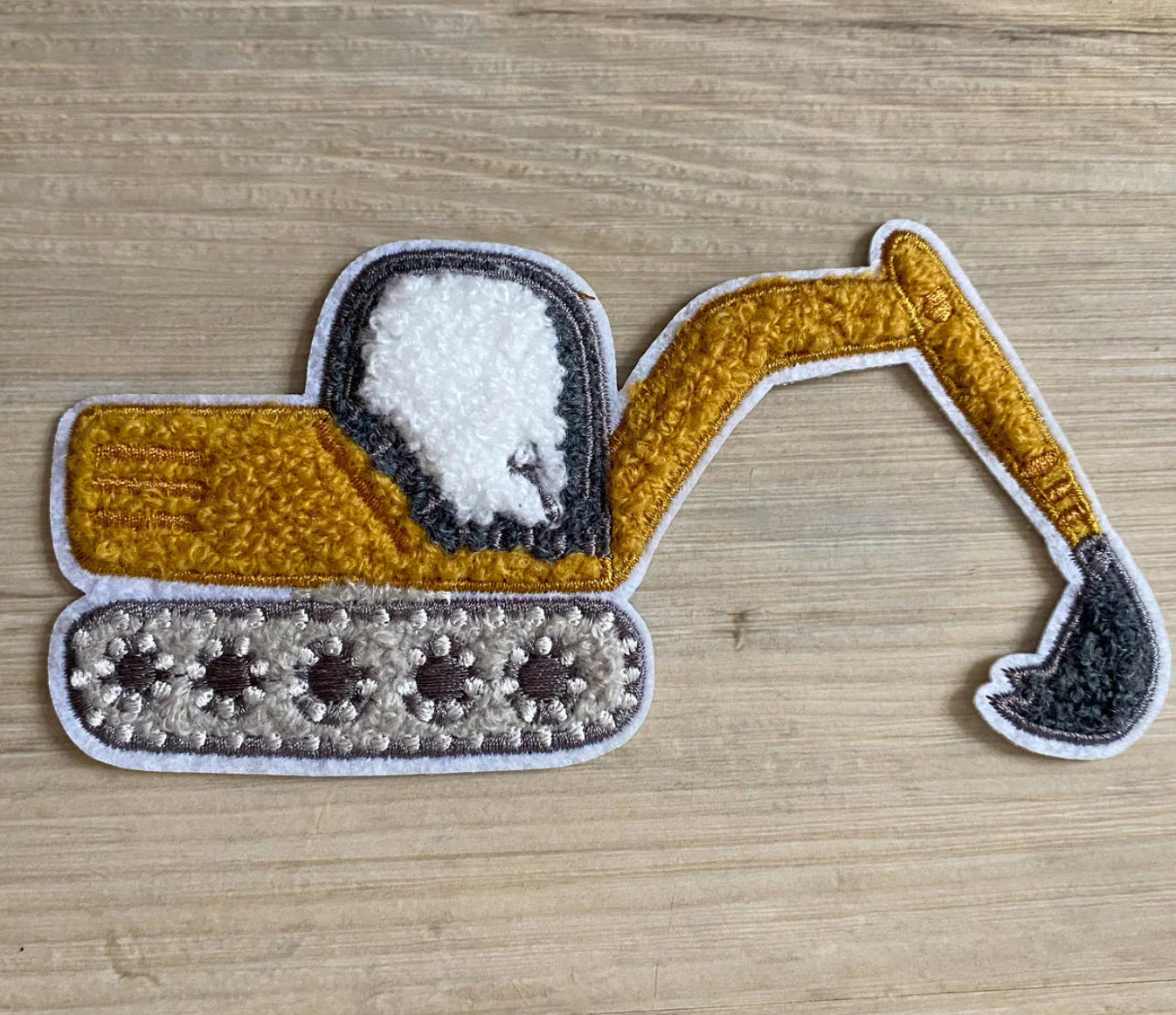 Chenille Patch Großer Bagger