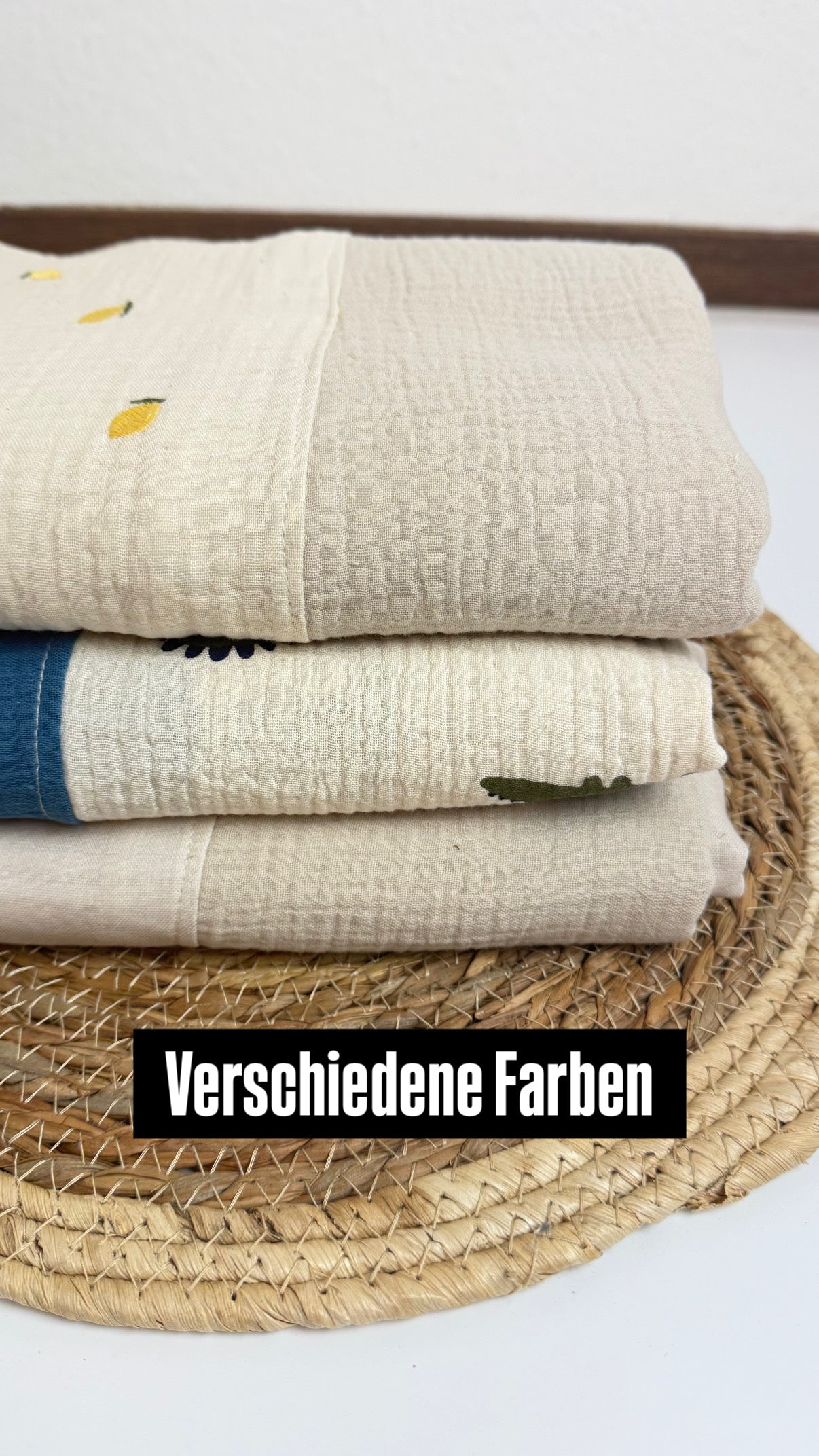 Musselindecke handmade | ca. 130 x 175 cm