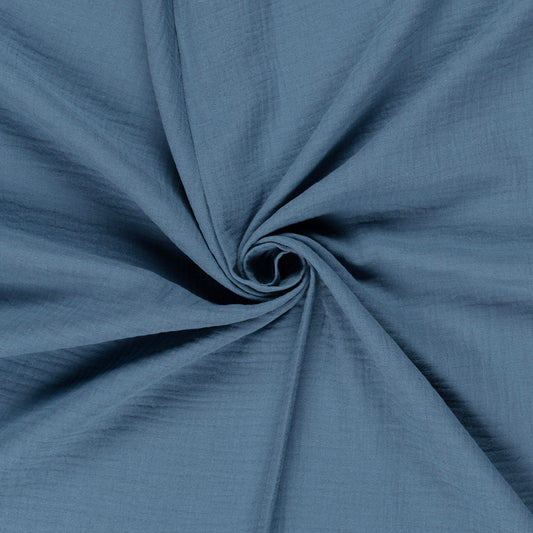 Musselin Jeansblau