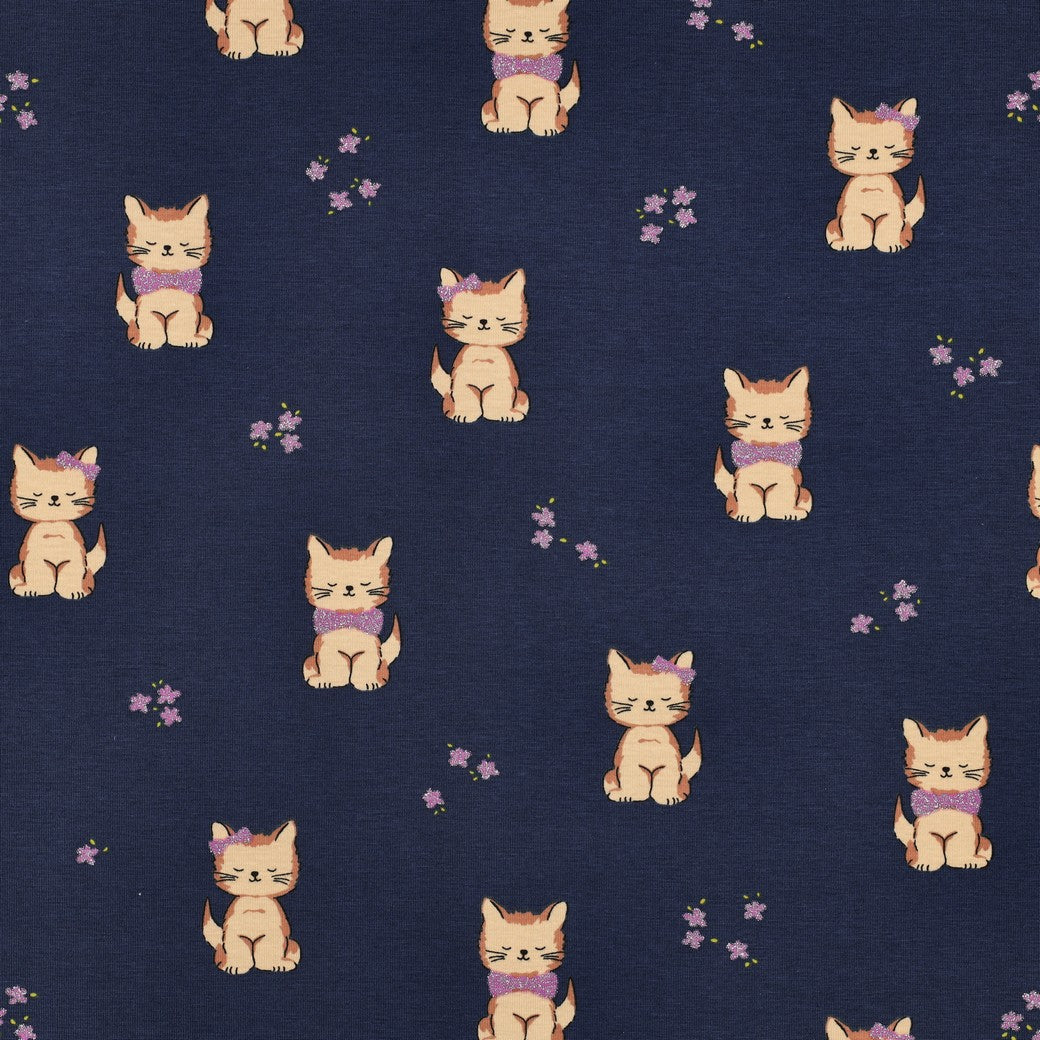 Jersey Glitzerkatze | Dunkelblau