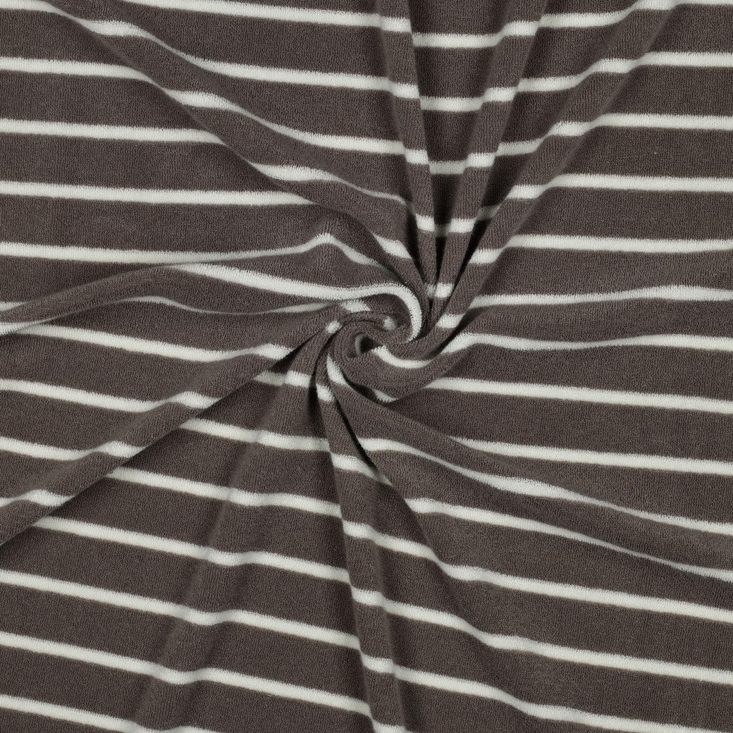 Frottee-Jersey Stripes Taupe