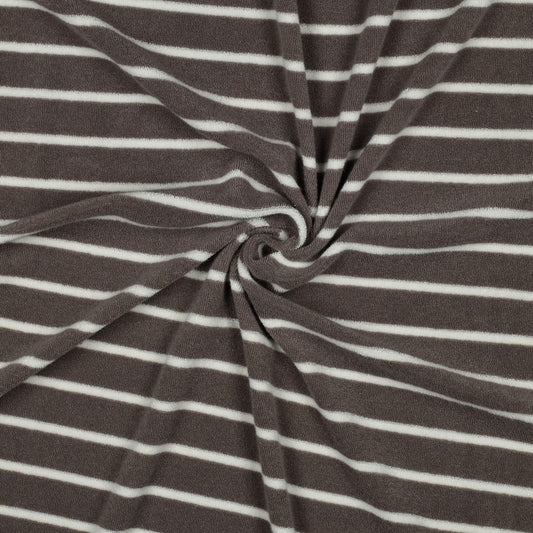Frottee-Jersey Stripes Taupe