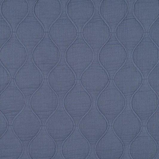 Stepp-Musselin "Jeansblau"