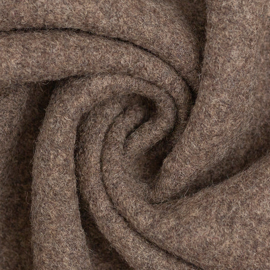 Wollwalk Merino - Dunkelbeige meliert