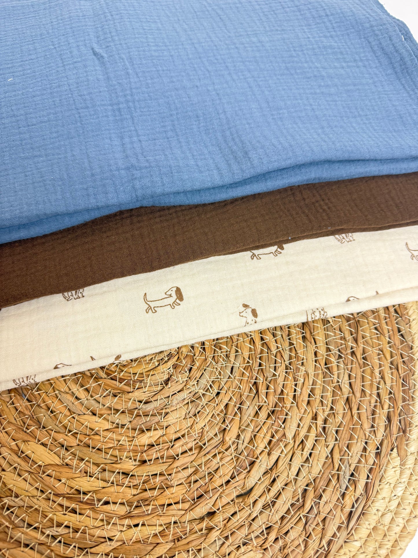 Musselindecke handmade | ca. 130 x 175 cm
