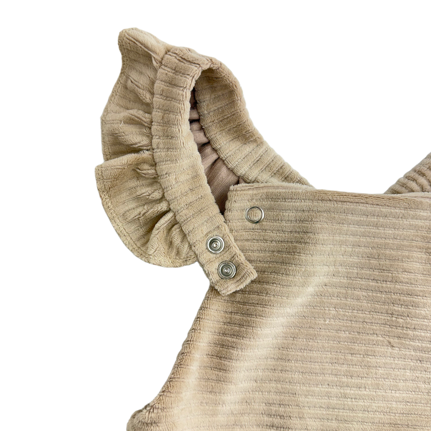 Latzkleid "Samtcord Beige"