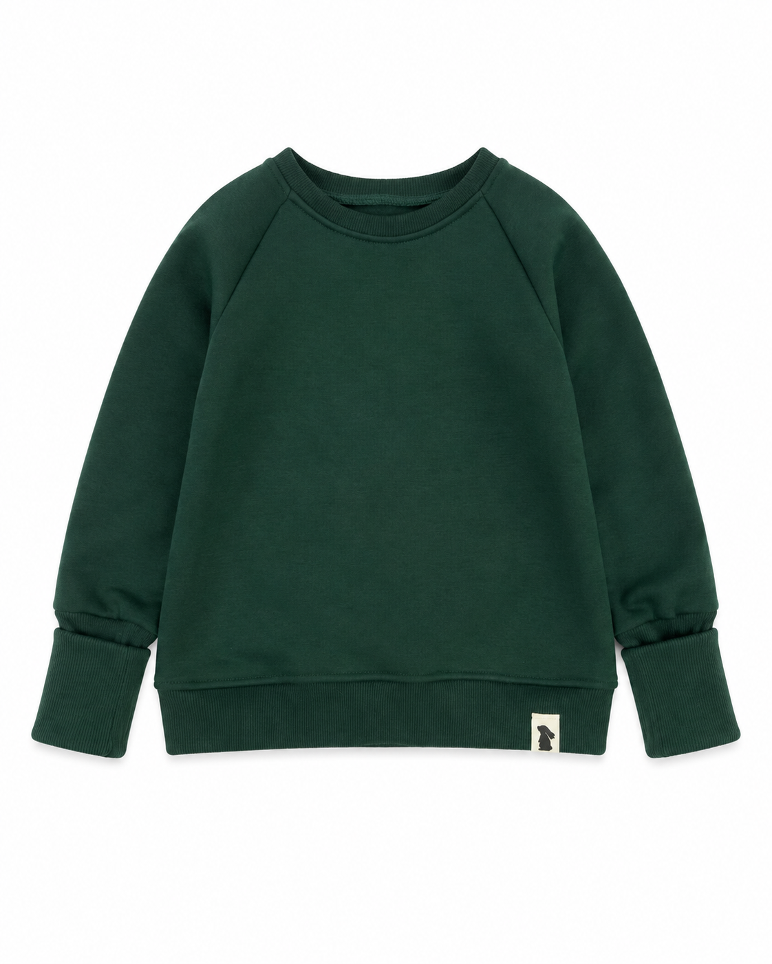 Heavy-Sweat Raglan-Sweater – Tannengrün & Pflaume | Handmade