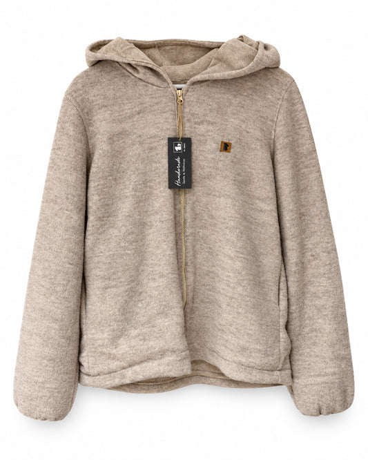 Walkjacke Merino Beige Damen | Fix&Fertig