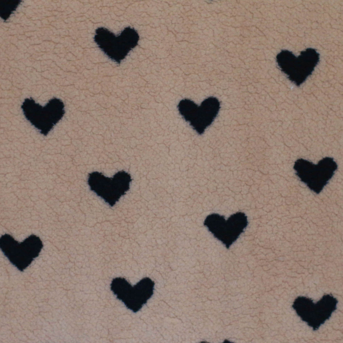 Teddyfleece | Herzen Taupe