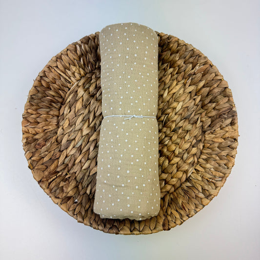1,45m Musselin Dottis Beige (Rest)