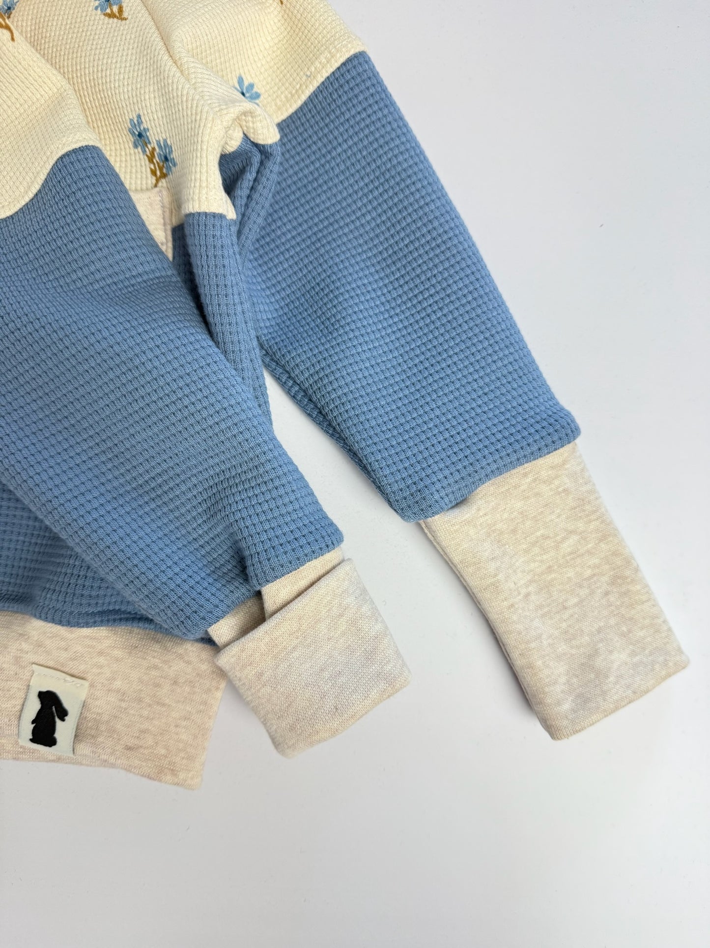 Raglan-Sweater Blumen Colourblock