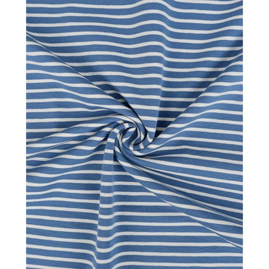 Jersey Streifen Jeansblau