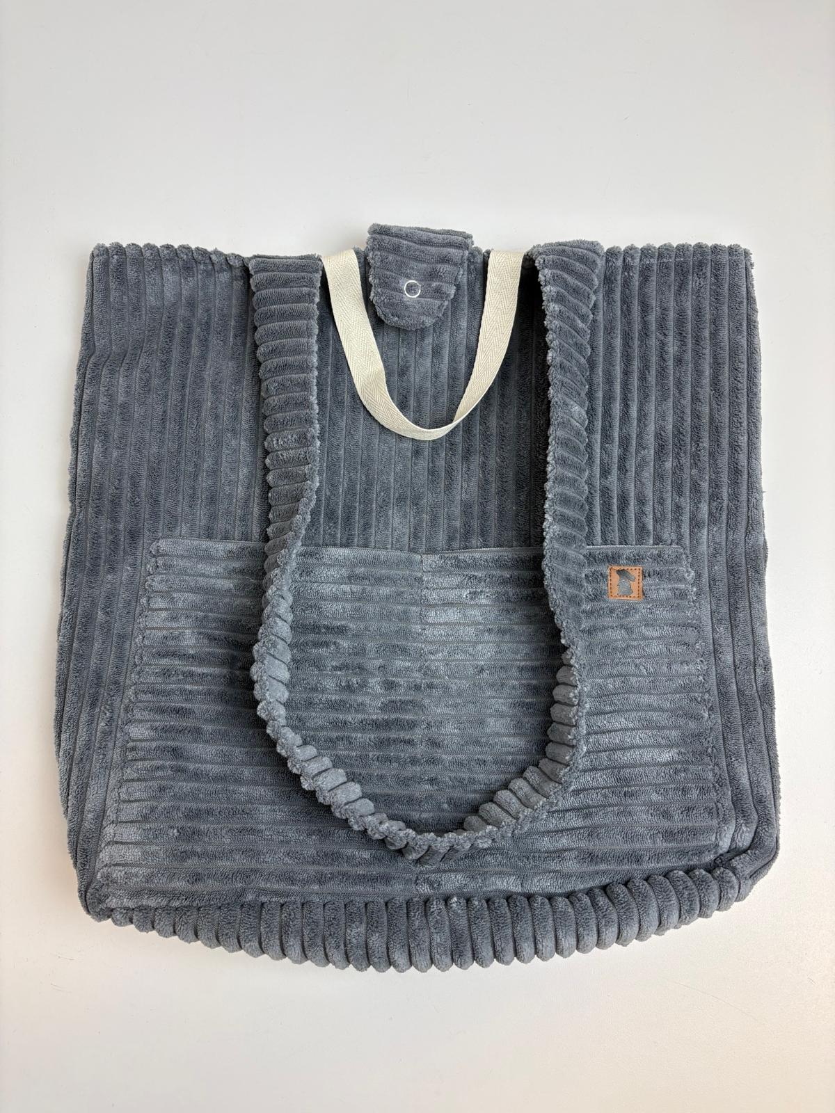 Shopper-Bag Cord Grau
