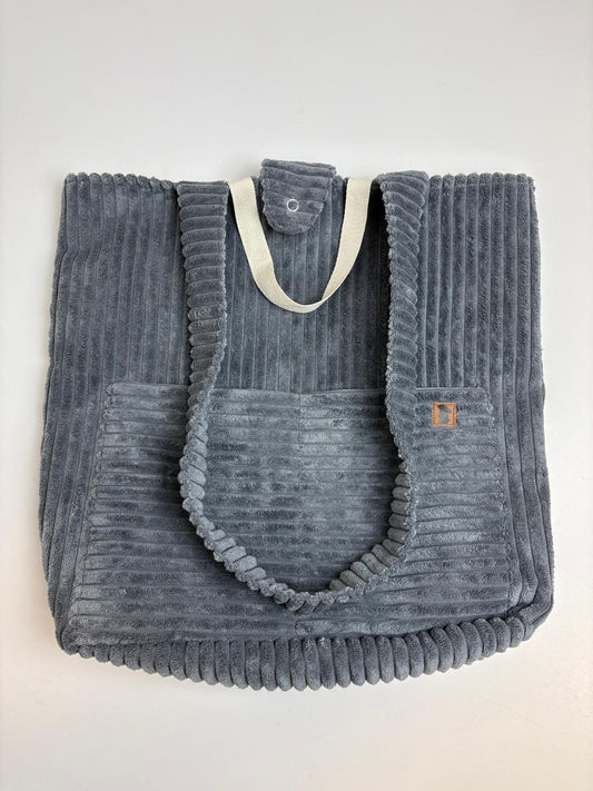 Shopper-Bag Cord Grau