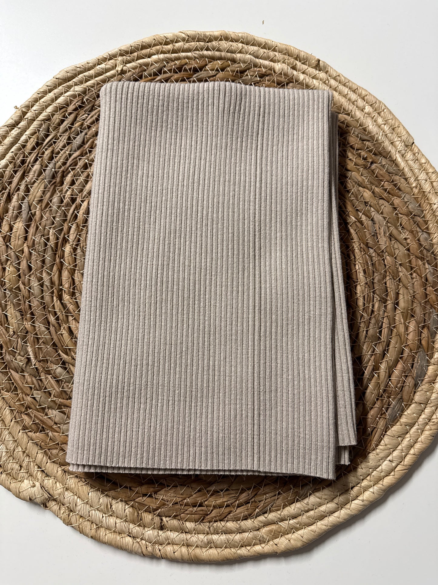 Rest Bündchen Rib Hellbeige mel.