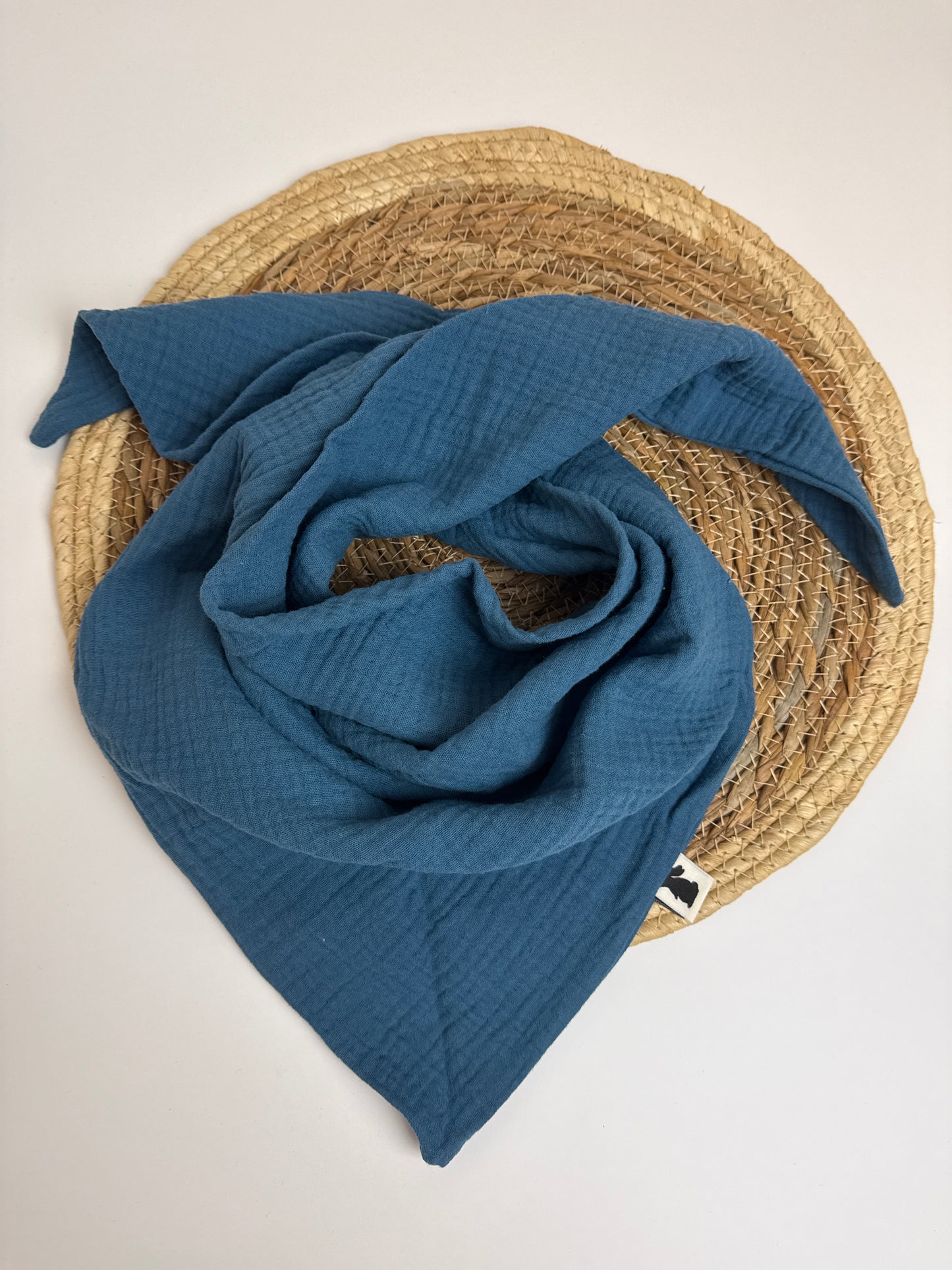 Halstuch - Musselin Jeansblau