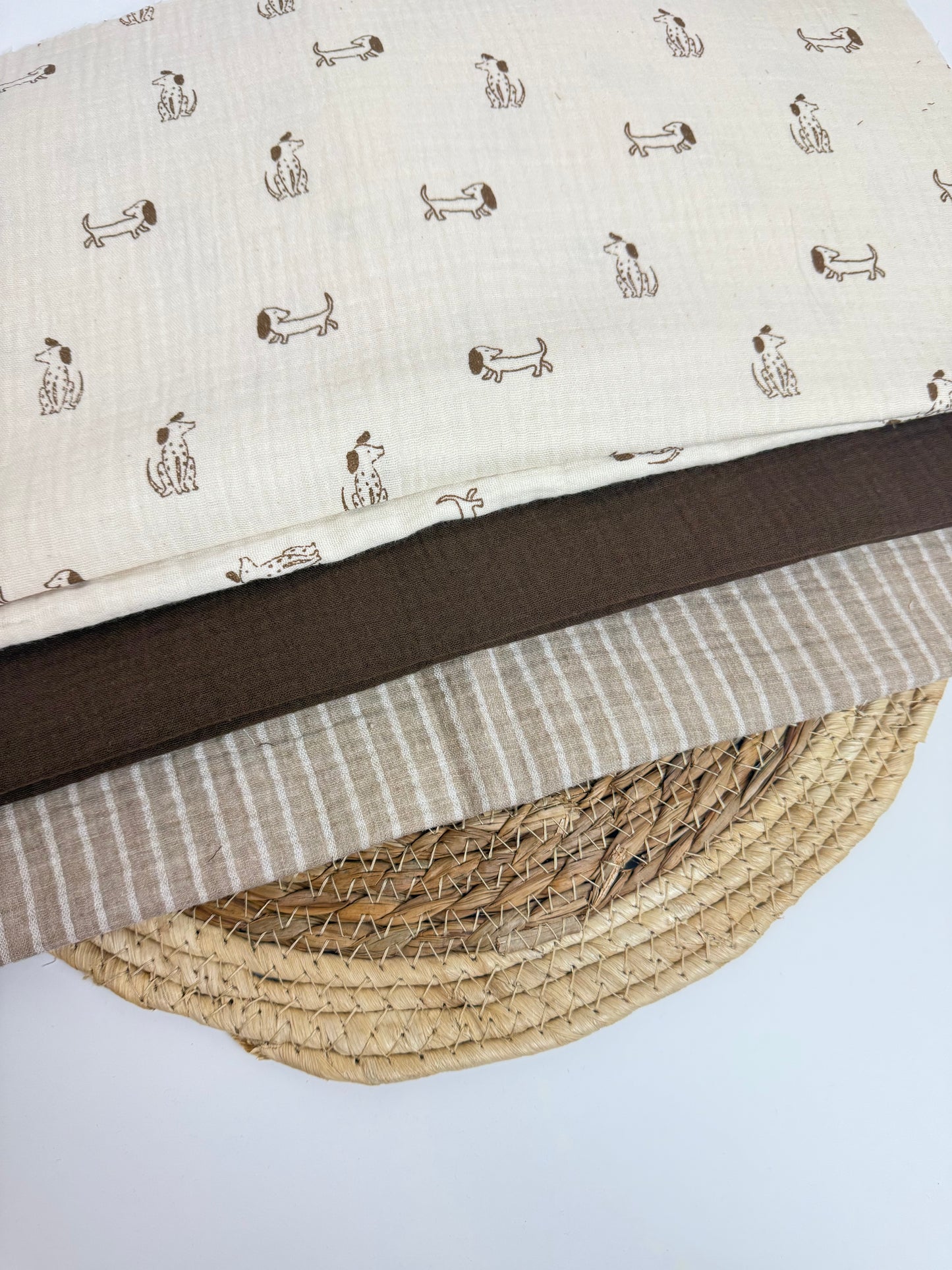 Musselindecke handmade | ca. 130 x 175 cm