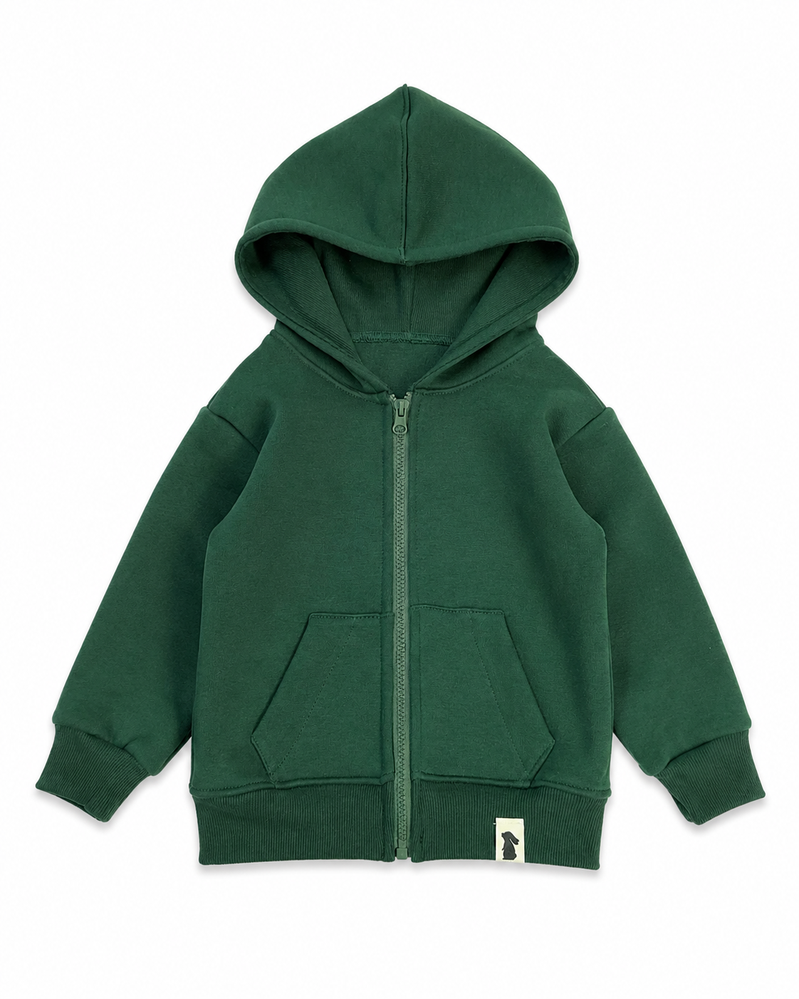 Heavy-Sweatjacke – Tannengrün & Pflaume | Handmade