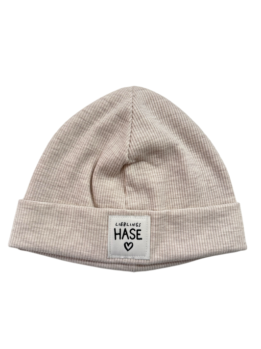 Mütze Lieblings-Hase Hellbeige mel.