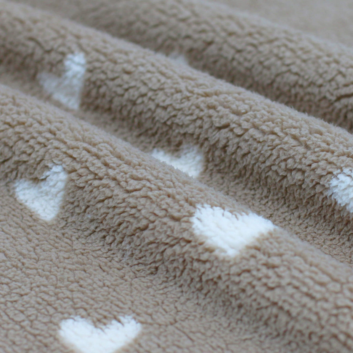 Teddyfleece | Herzen Beige