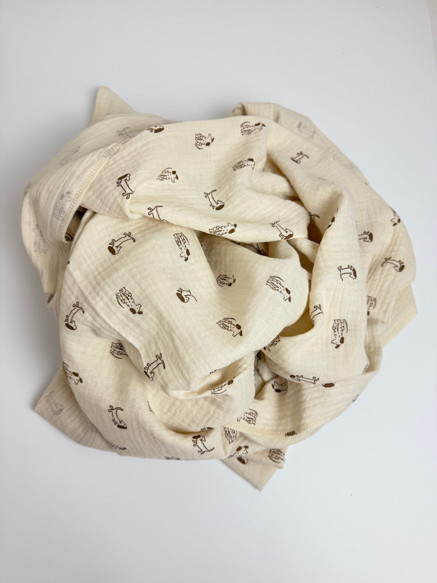 Musselindecke handmade | ca. 130 x 175 cm