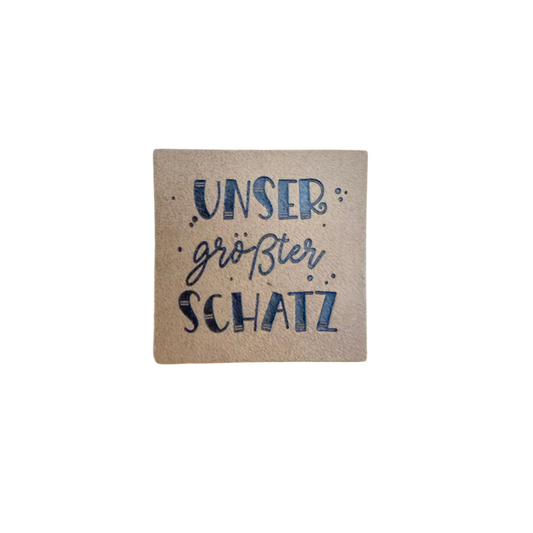 artificial leather label "Schildkröte"