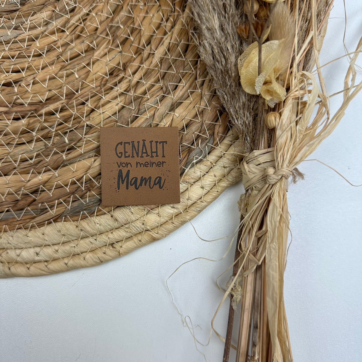 Kunstlederlabel "Genäht von meiner Mama"