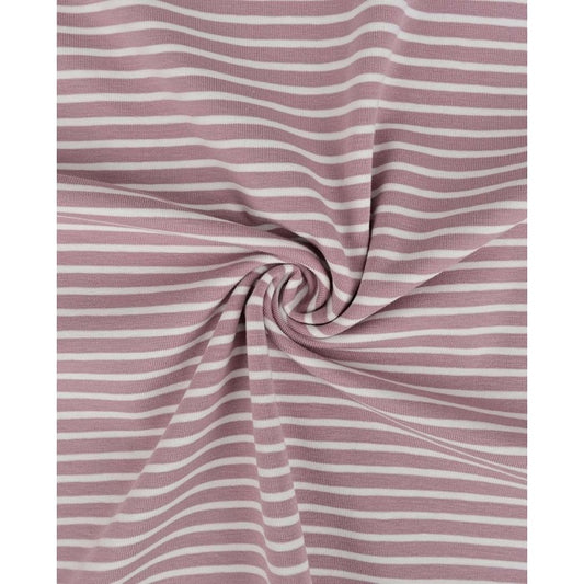 Jersey Streifen Altrosa