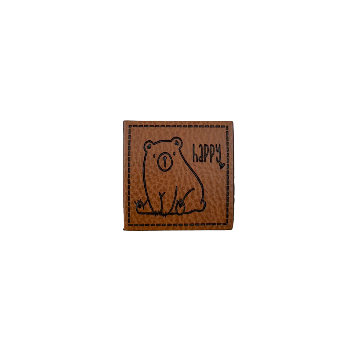 Kunstlederlabel "Happy"