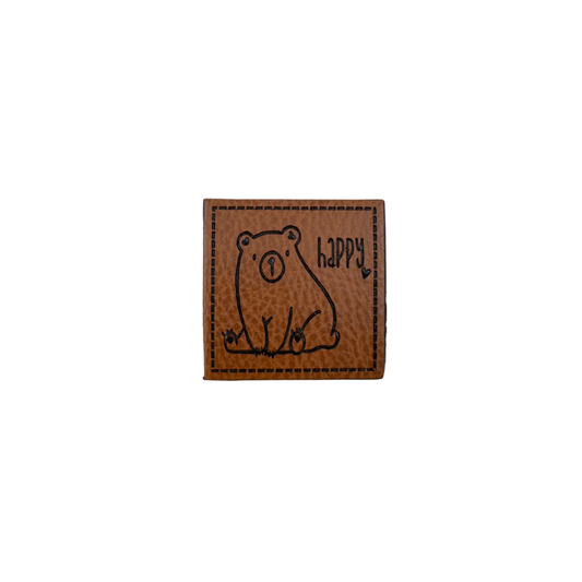 Kunstlederlabel "Happy"