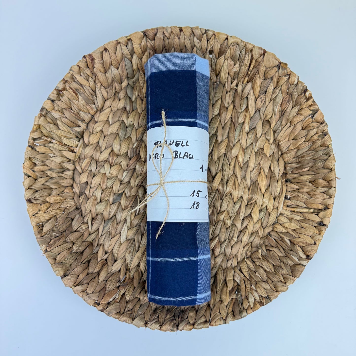 1m Flanell Karo Blau | Rest