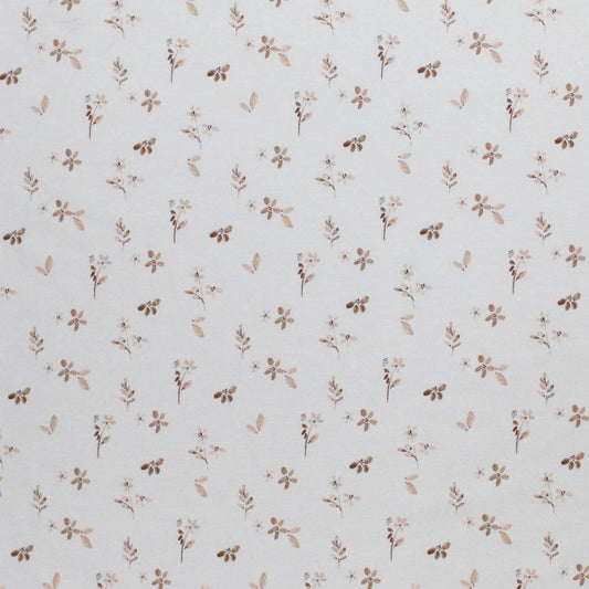 Jersey zarte Blume Brown