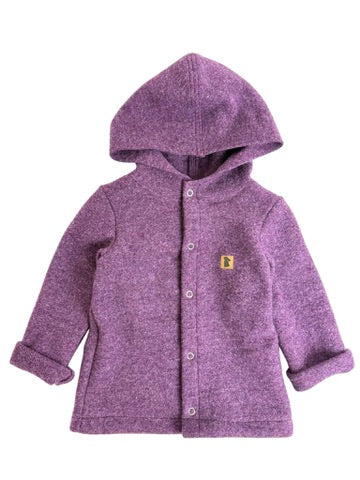 Merino-Fleecejacke Aubergine LIMITED
