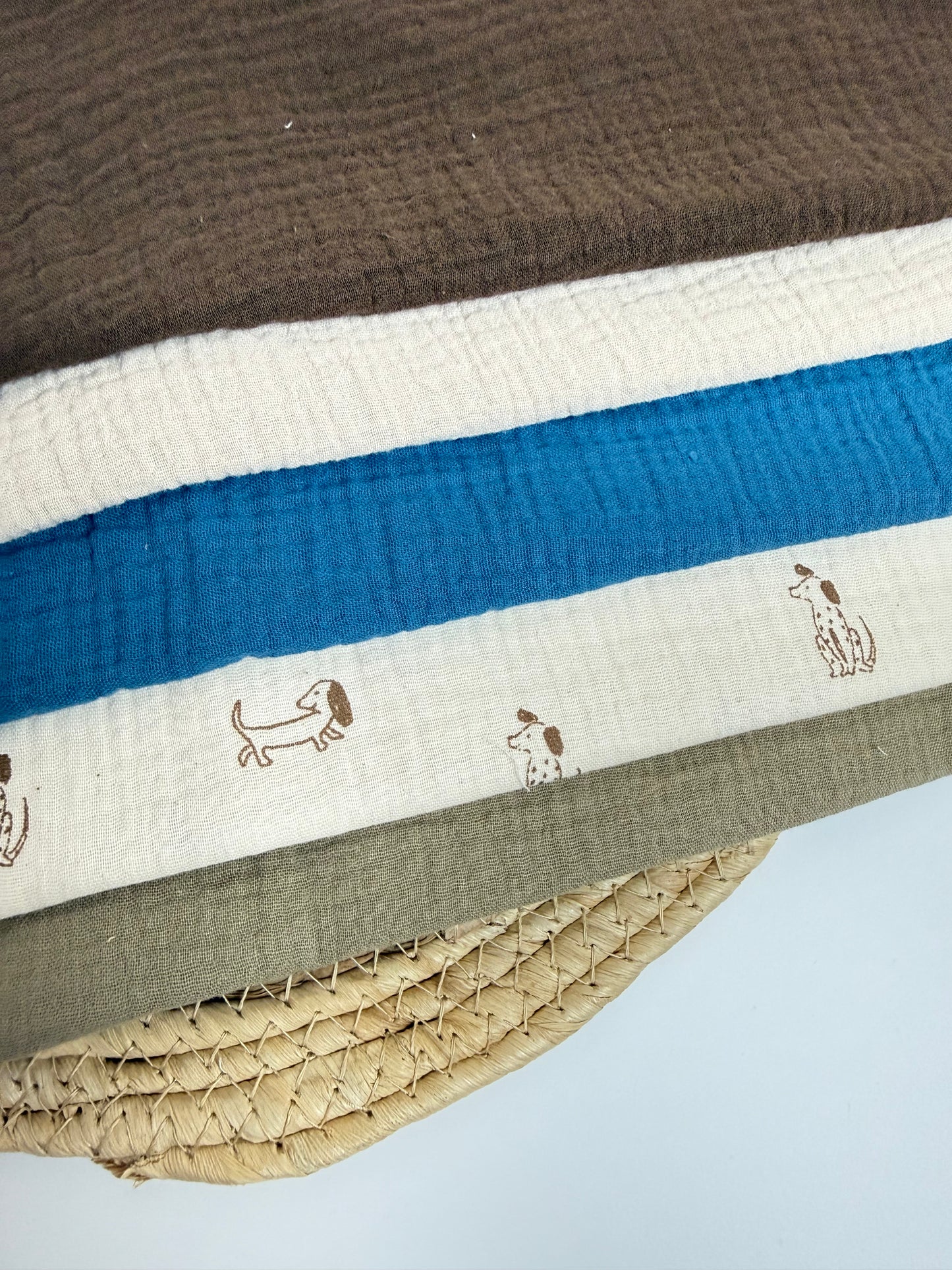 Musselindecke handmade | ca. 130 x 175 cm