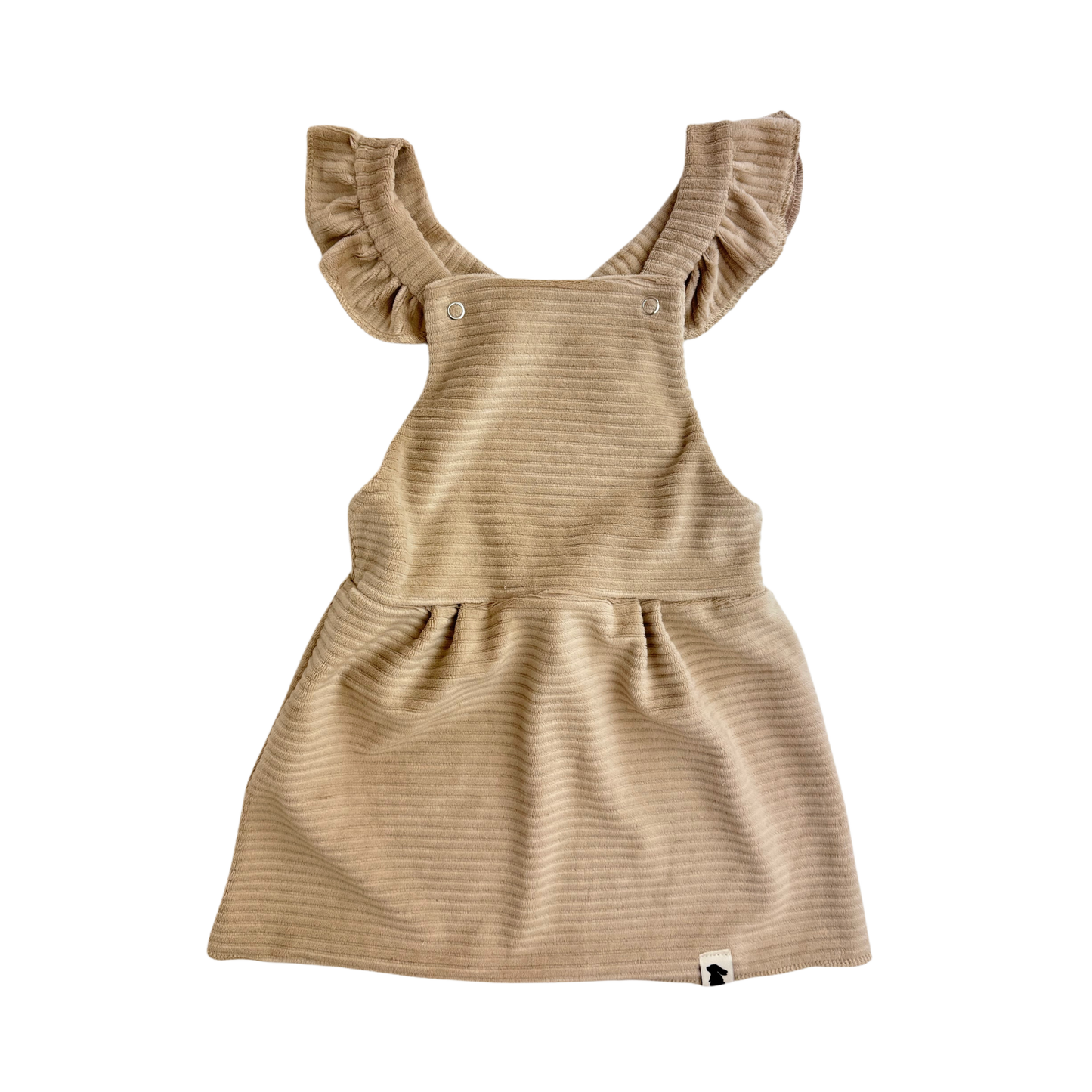 Latzkleid "Samtcord Beige"