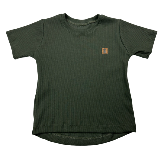 Basic Shirt "Ribjersey Armeegrün" Gr. 98