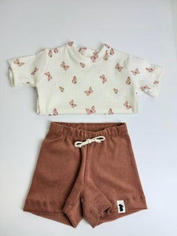 Shorty Frotteejersey Lehmrosa