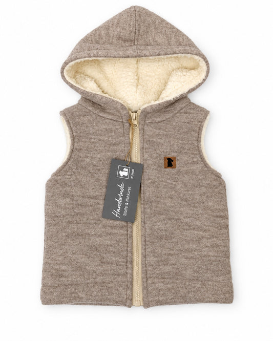 Walkweste Merino Beige | Fix&Fertig
