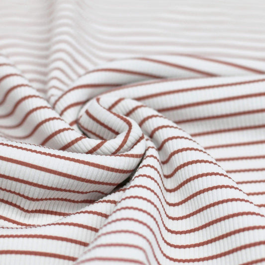 Ribjersey Stripes Lehmrosa