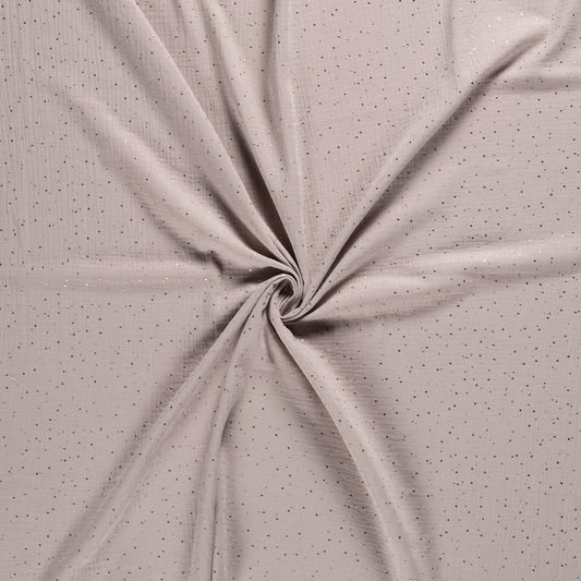 Musselin Goldpunke Beige