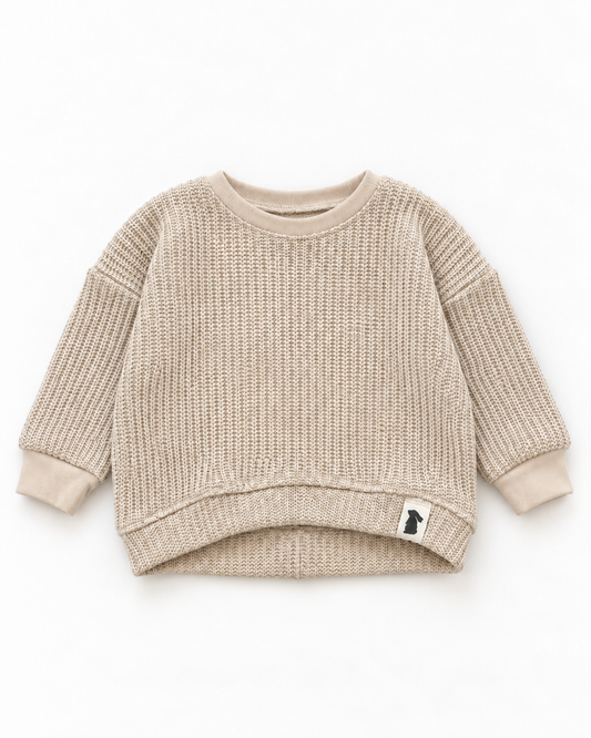 Strick-Sweater Hellbeige | Fix&Fertig