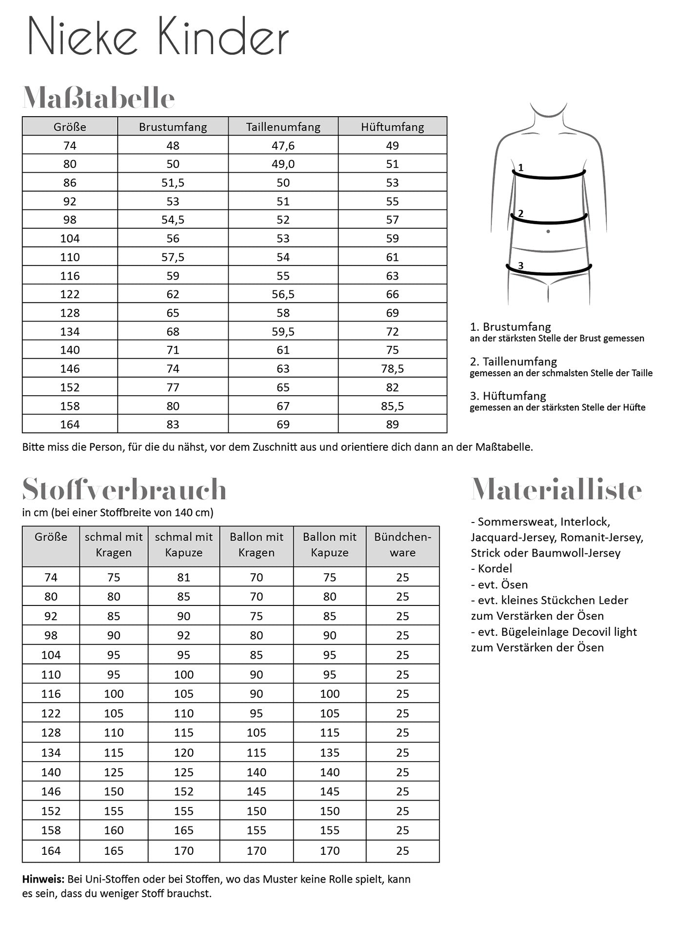 Fadenkäfer "Kleid Nieke - Kinder" (Papierschnittmuster)