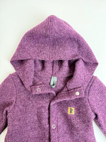 Merino-Fleecejacke Aubergine LIMITED