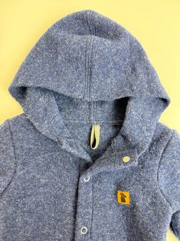 Merino-Fleecejacke Blau LIMITED
