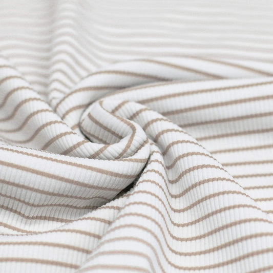 Ribjersey Stripes Hellbeige