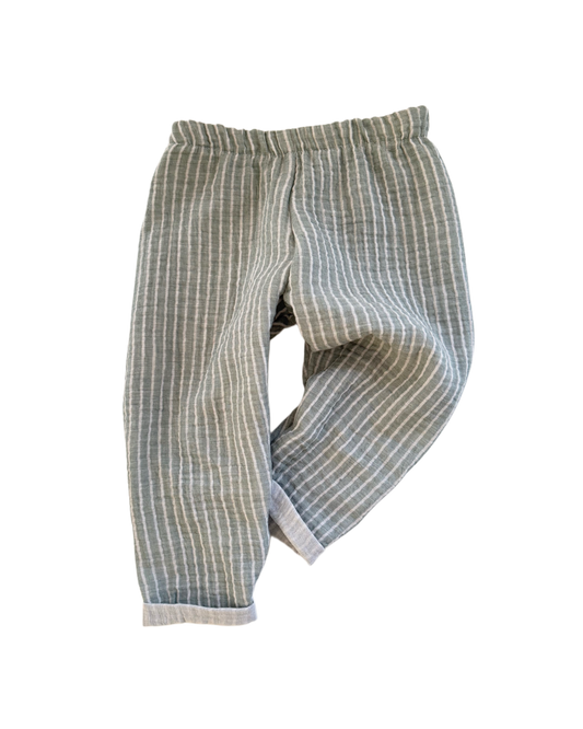Musselinhose "Stripes Oliv"
