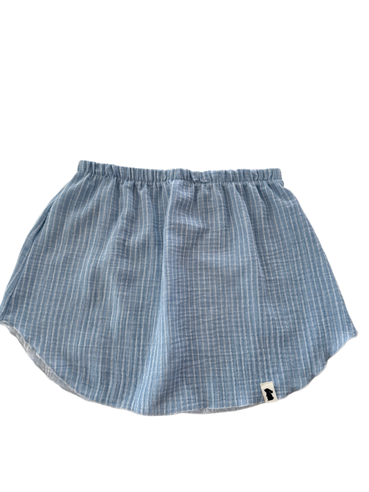 Blusenrock Damen Stripes Graublau