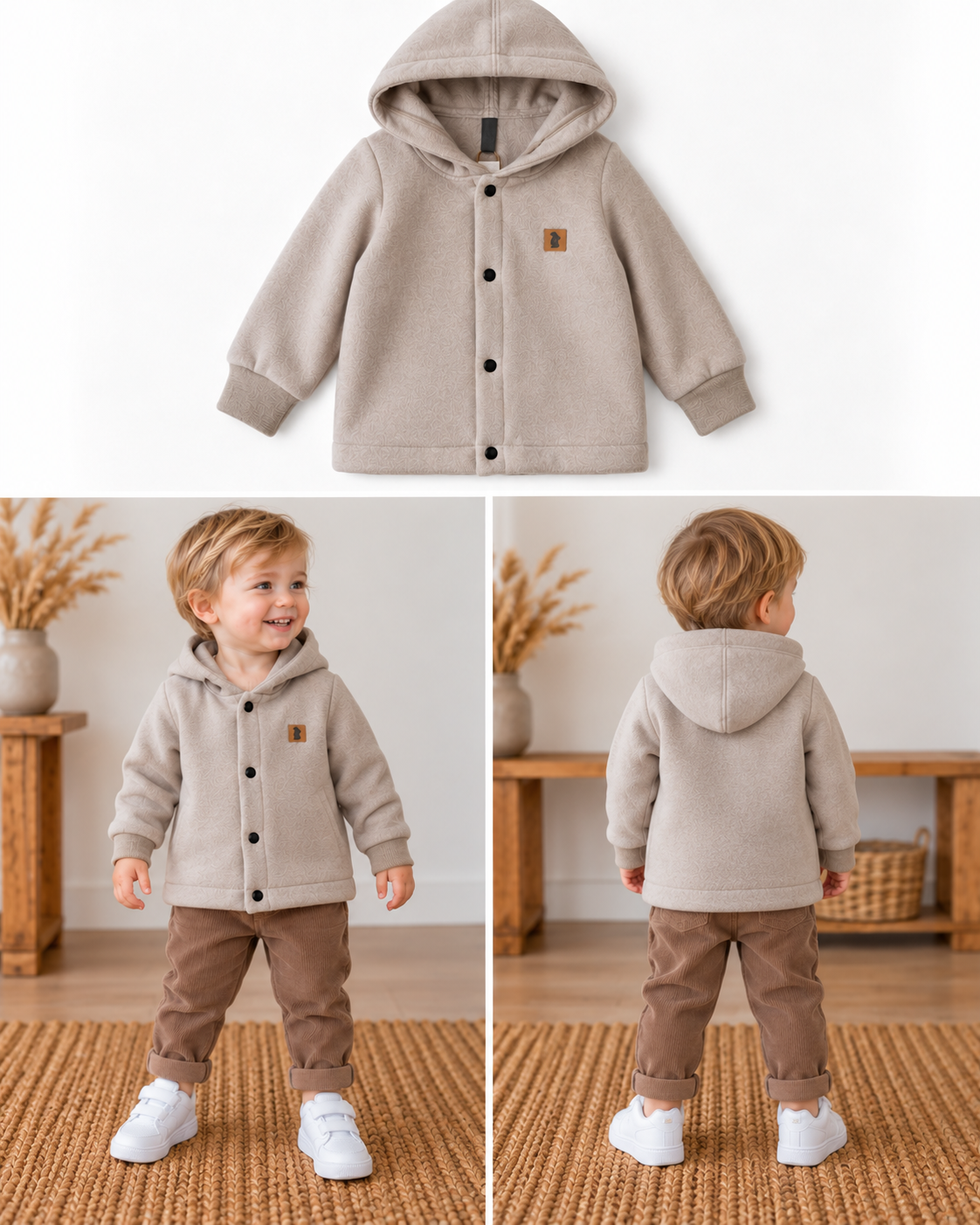 Fleecejacke Beige (Bio) | Fix&Fertig