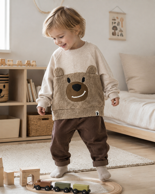 Teddy-Sweater Milo - Hellbeige